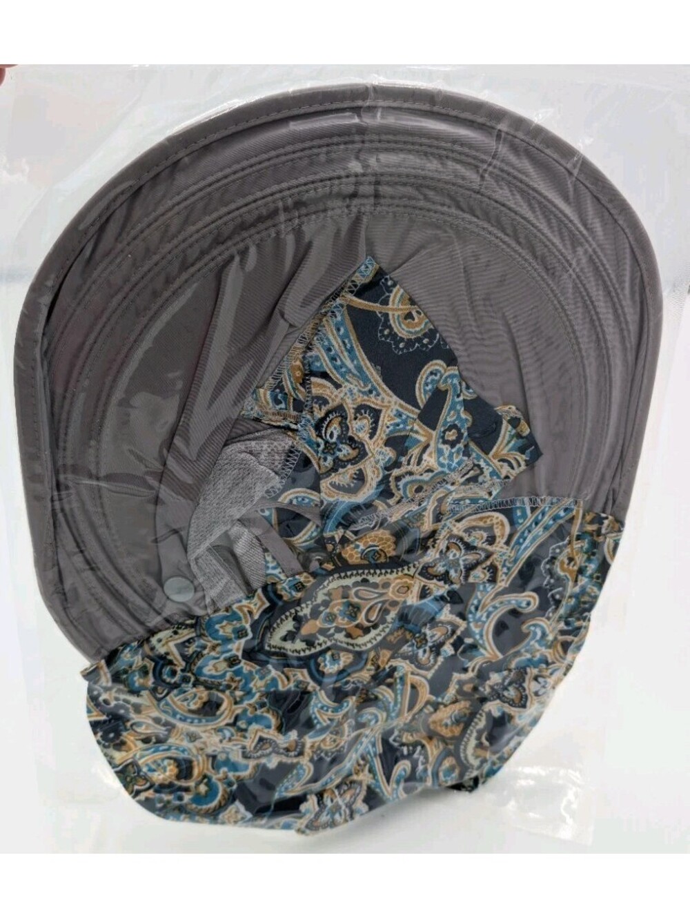icolor Women Sun Hat UPF 50+ Wide Brim Sun Protection Neck Flap Hat Gray NIP